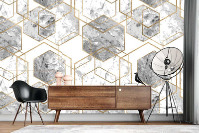 Uratech Vinyl Abstract White Wallpaper(L x W: 500 cm x 45 cm)