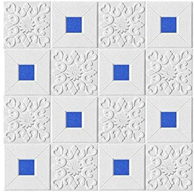 mdskart Embossed Architecture White Wallpaper(L x W: 70 cm x 70 cm, Pack of 2)