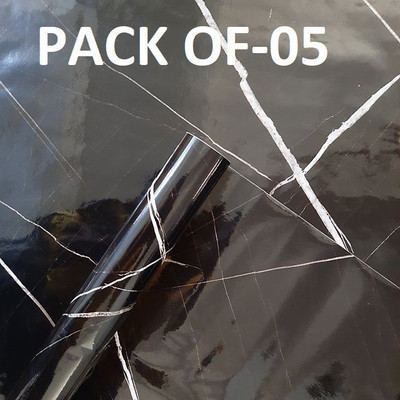 hias Foils Decorative Black Wallpaper(L x W: 60 cm x 200 cm, Pack of 5)