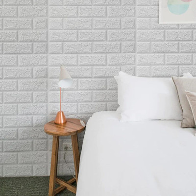 SARVARI Decorative White Wallpaper(77 cm x 70 cm)