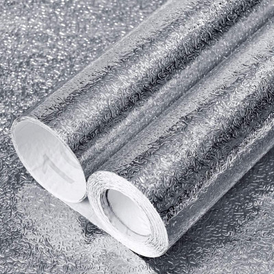 Qexle Abstract Silver Wallpaper(200 cm x 60 cm, Pack of 2)