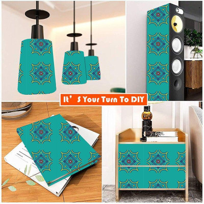 BRITISH TERMINAL Vinyl Abstract Multicolor Wallpaper(L x W: 45 cm x 300 cm)