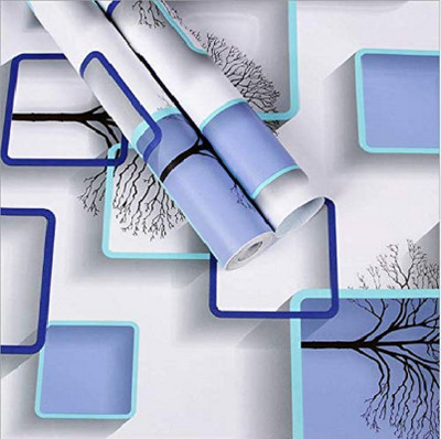 WallBerry Vinyl Abstract Multicolor Wallpaper(L x W: 300 cm x 40 cm, Pack of 2)