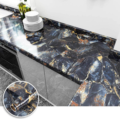 SOJITRA EXPORT Decorative Black Wallpaper(200 cm x 60 cm)
