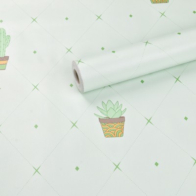 SISHI Animation & Cartoons Green Wallpaper(500 cm x 45 cm)