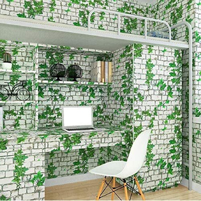 Guru Production Vinyl Architecture White, Green Wallpaper(L x W: 1000 cm x 45 cm)