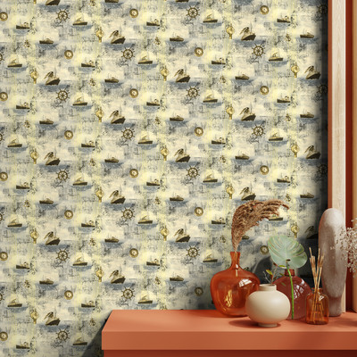 Asian Paints Vinyl Adventure Multicolor Wallpaper(L x W: 500 cm x 45 cm)