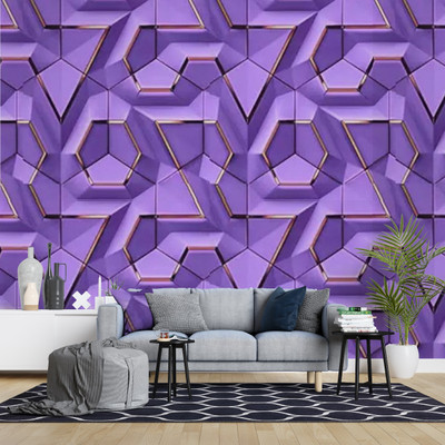 Jas Enterprise Vinyl Architecture Purple Wallpaper(L x W: 500 cm x 45 cm)