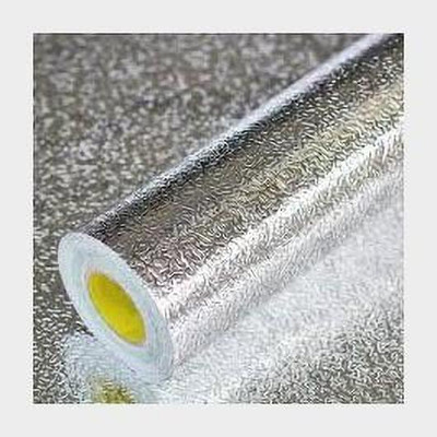 CRAZE IMPEX Foils Classics Silver Wallpaper(L x W: 200 cm x 60 cm)