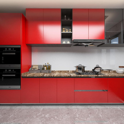 SUPERFAB Decorative Red Wallpaper(121.92 cm x 60 cm)