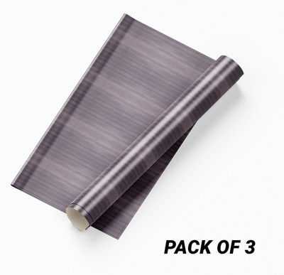 Guru Production Vinyl Decorative Grey Wallpaper(L x W: 200 cm x 60 cm, Pack of 3)