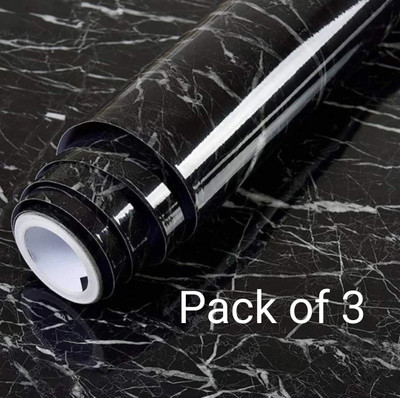 EVANSHIIIMPEX 60 cm STCR273 PCS BLACKMWPEI 603 Self Adhesive Sticker(Pack of 3)
