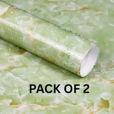 FOIIL VELI Foils, Vinyl Classics Green Wallpaper(L x W: 60 cm x 200 cm, Pack of 2)