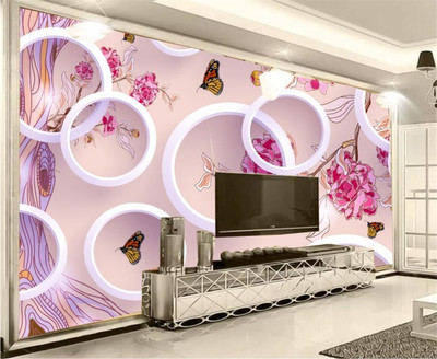 JDMEDIASOLUTION Vinyl Decorative Pink Wallpaper(L x W: 127 cm x 40 cm)