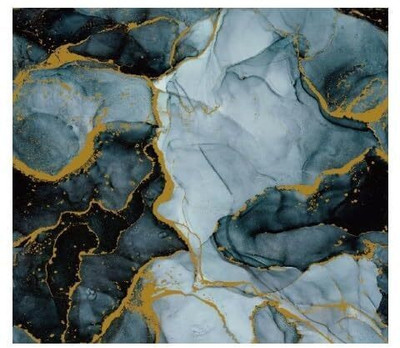 AaruBhakti Vinyl Abstract Blue Wallpaper(L x W: 200 cm x 60 cm)