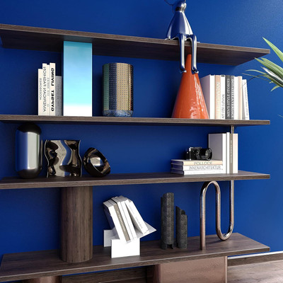 WallVibe Vinyl Abstract Blue Wallpaper(L x W: 60.96 cm x 152.4 cm)