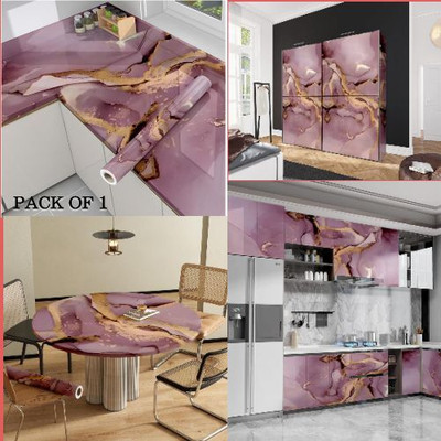 OXXIHOME Vinyl Nature Pink Wallpaper(L x W: 200 cm x 60 cm)