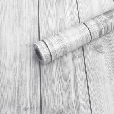 RUSHABH ENTERPRISE 200 cm Wall Stickers Wallpaper Wood Grain Waterproof Plank Nautical (60*200 CM) Self Adhesive Sticker