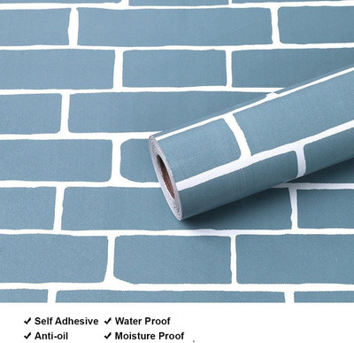 Uratech Vinyl Classics Blue Wallpaper(L x W: 250 cm x 45 cm)