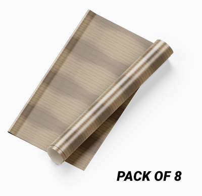 Guru Production Vinyl Decorative Brown Wallpaper(L x W: 200 cm x 60 cm, Pack of 8)