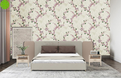ASSBRI COLLECTION Paper Decorative White Wallpaper(L x W: 45 cm x 1000 cm)