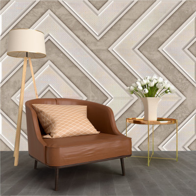 Walldaddyy Vinyl Decorative Beige, Brown Wallpaper(L x W: 500 cm x 45 cm)