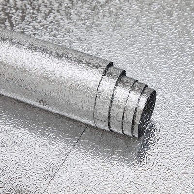 FLETIX Vinyl, Paper Abstract Silver Wallpaper(L x W: 200 cm x 60 cm)