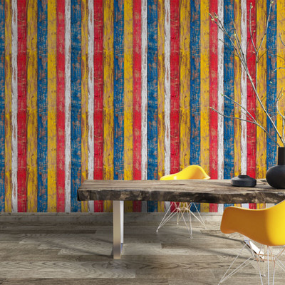 Guru Production Vinyl Abstract Multicolor Wallpaper(L x W: 1000 cm x 45 cm)
