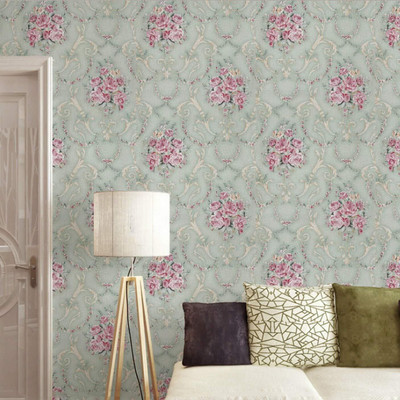 CozyDecor Vinyl Abstract Green Wallpaper(L x W: 300 cm x 60 cm)