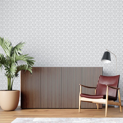 Guru Production Vinyl Abstract Grey Wallpaper(L x W: 244 cm x 41 cm)