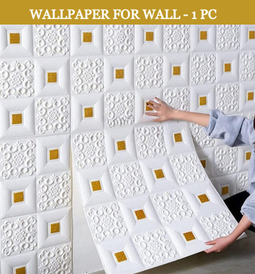 SeaRegal Architecture White Wallpaper(70 cm x 77 cm, Pack of 30)