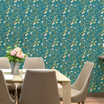 Wallmonks 100 cm Floral Self Adhesive Sticker(Pack of 1)