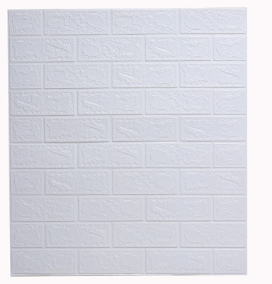 KUBER INDUSTRIES Vinyl Decorative White Wallpaper(L x W: 77 cm x 70 cm, Pack of 2)