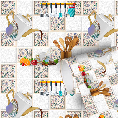 BDM Vinyl Decorative Multicolor Wallpaper(L x W: 160 cm x 40 cm)