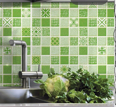SOJITRA EXPORT Vinyl Abstract Green Wallpaper(L x W: 200 cm x 60 cm)
