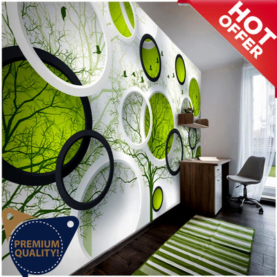 BPDESIGNSOLUTION Floral & Botanical Multicolor Wallpaper(41 cm x 153 cm)