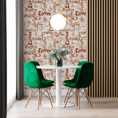 texoro Vinyl Cuisine Brown Wallpaper(L x W: 230 cm x 41 cm)