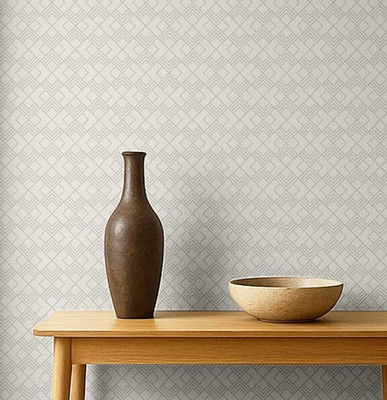S4Sassy Vinyl Abstract White Wallpaper(L x W: 914 cm x 63 cm)