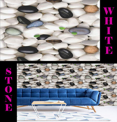 WALLVEAR Vinyl Classics White Wallpaper(L x W: 200 cm x 60 cm)