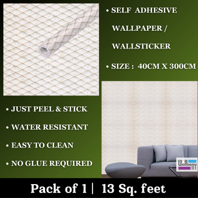 WallBerry Vinyl Abstract Multicolor Wallpaper(L x W: 300 cm x 40 cm)