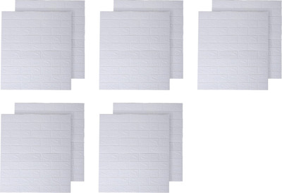 KUBER INDUSTRIES Decorative White Wallpaper(77 cm x 70 cm, Pack of 10)