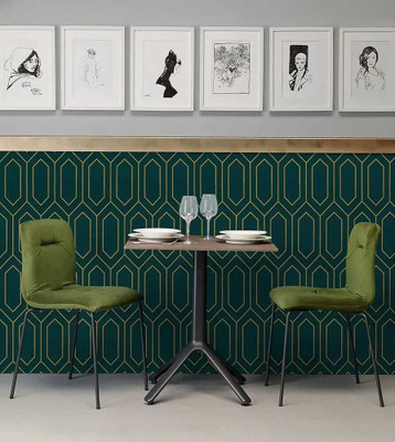Uratech Vinyl Architecture Green Wallpaper(L x W: 500 cm x 45 cm)