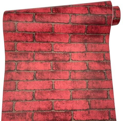 WALLNEST Abstract Red Wallpaper(30.48 cm x 121.92 cm)