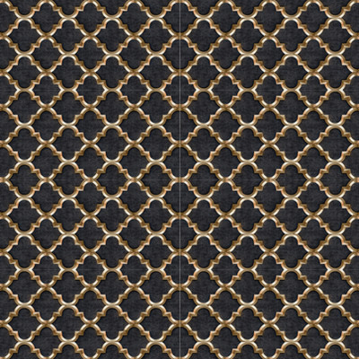 AvatarDecor Vinyl Abstract Black, Gold Wallpaper(L x W: 300 cm x 45 cm)