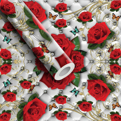 RKDECOR Vinyl Classics Multicolor Wallpaper(L x W: 229 cm x 40 cm)