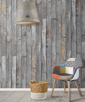 Walldaddyy Vinyl Decorative Grey Wallpaper(L x W: 500 cm x 45 cm)