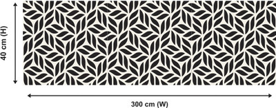 Guru Production Vinyl Decorative Beige, Black Wallpaper(L x W: 250 cm x 41 cm)