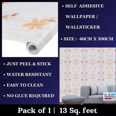 WallBerry Vinyl Abstract Multicolor Wallpaper(L x W: 300 cm x 40 cm)