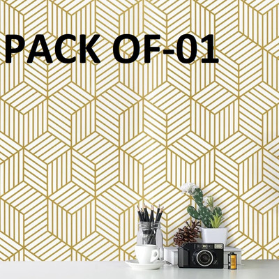 Splendid Paper Abstract Gold Wallpaper(L x W: 250 cm x 45 cm)