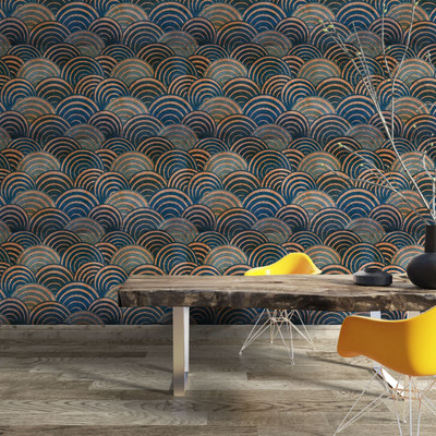 Guru Production Vinyl Abstract Multicolor Wallpaper(L x W: 1000 cm x 45 cm)